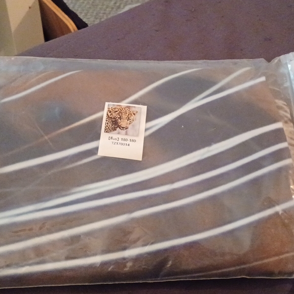 Shower curtain with leopard face. Never opened. - Picture 2 of 2